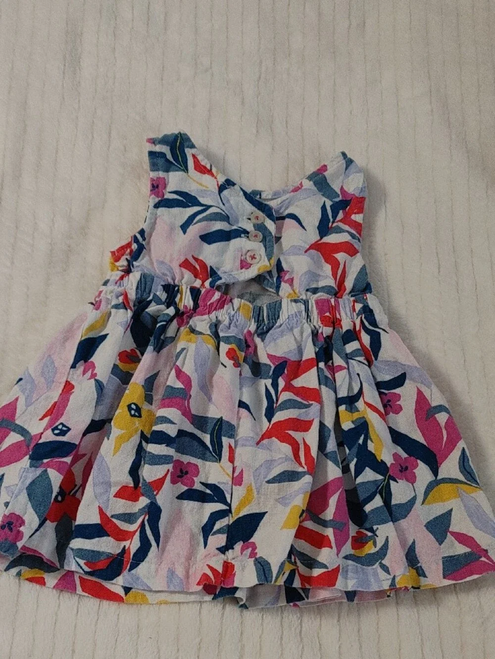 Carter's Navy and Pink Floral Infant Dress.
